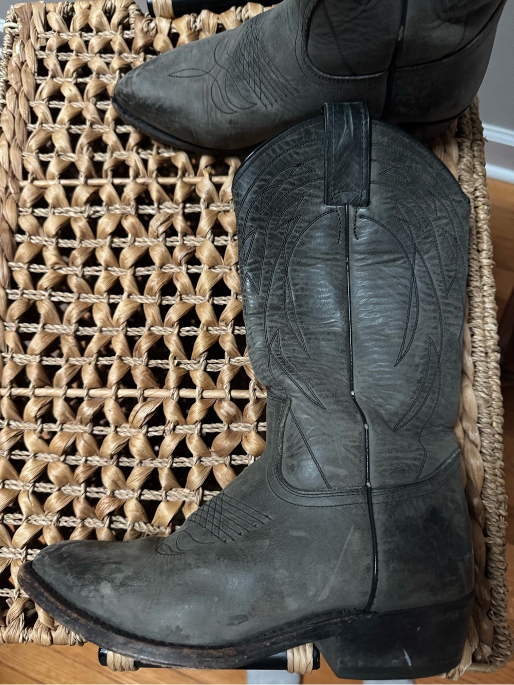 Frye Gray Western Cowboy Boots